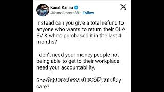 Ola CEO vs Kunal Kamra Customer Service Showdown [upl. by Yerffeg]