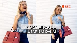 Truque de Estilo 7 maneiras de usar bandana [upl. by Orianna]