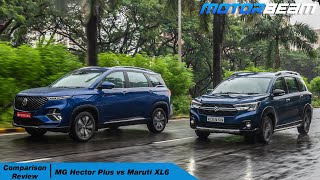 MG Hector Plus vs Maruti XL6  Comparison Review  MotorBeam [upl. by Camala]