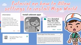 Tutorial on how to allow settings to download Miga World App 🎮😯 [upl. by Garlanda]