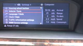 Reset Tyre Pressure BMW iDrive [upl. by Voltmer536]