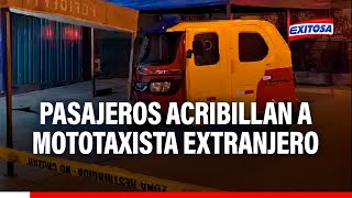 🔴🔵San Juan de Miraflores Pasajeros acribillan a mototaxista extranjero [upl. by Yorel341]