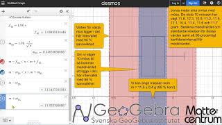 Medelvärde standardavvikelse lådagram och konfidensintervall i Desmos [upl. by Hairahs]