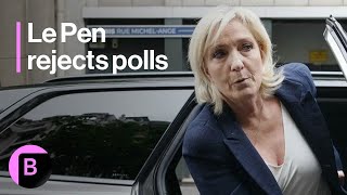 French Election Le Pen Dismisses Polls Showing Far Right Short of Majority [upl. by Nnaarat]