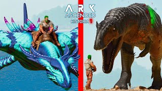 DRAGÓN DE MAR SUPERMUTANTE Y NUEVO DINOSAURIO DEPREDADOR MERAXES dinosaurios ARK Ascended Historia [upl. by Tak722]