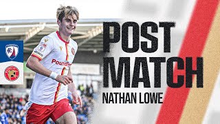 Postmatch Nathan Lowe keen to keep building following Chesterfield double delight [upl. by Odraboel]