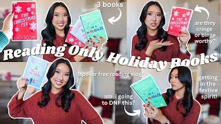 Reading Christmas Books for a Week spoiler free reading vlog [upl. by Akeit874]