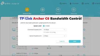 TPLink Archer C6 Bandwidth Control [upl. by Yrelav]