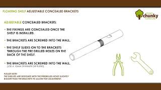 How to adjust the concealed floating shelf brackets  Concealed Bracket Adjustment Demonstration [upl. by Adnilra]