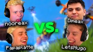 Fortnite NO DAMAGE Challenge mit Dimeax vs Papaplatte und nooreax [upl. by Peppie]