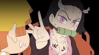 Zenitsu playing with Nezuko  Demon Slayer  Kimetsu no Yaiba [upl. by Kleinstein]