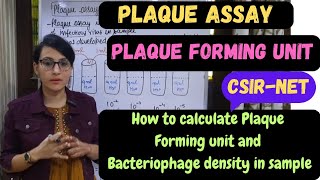 Plaque Assay  Plaque Forming Unit  PFU  Calculation of PFU  MICROBIOLOGY CSIRNET [upl. by Karmen]