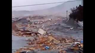 2011 Japan Tsunami ascending the river in Kesennuma extended [upl. by Anayet]