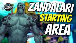 Zandalari Troll Allied Race Starting Area  World of Warcraft Battle For Azeroth [upl. by Yraek]