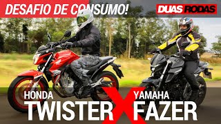 HONDA CB 250 TWISTER x YAMAHA FAZER FZ25  DESAFIO DE CONSUMO MOBIL EPISÓDIO 1 [upl. by Seavey]