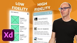 What is Low vs High Fidelity Wireframes in Adobe XD [upl. by Lenette]