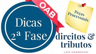 Peças processuais específicas para a 2ª Fase de Tributário  Aula 1 [upl. by Derraj]