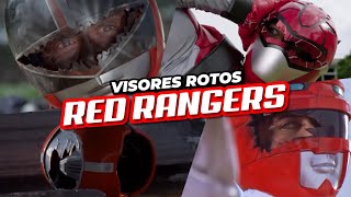 5 RED RANGERS ⚡ que se les ROMPIO EL VISOR DE SUS CASCOS 🔴  Armando R [upl. by Haraz]