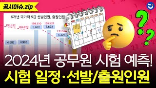 2024년 공무원 시험 일정 선발인원 출원인원 예측 국가직 9급 amp 지방지 9급 시험ㅣ공시이슈zip [upl. by Eniala835]