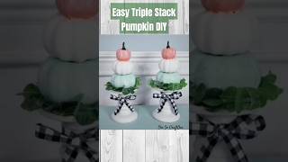 🔥 DIY Fall Pumpkin Topiaries Stacked Pumpkin Decor dollartreediy shesocraftdee shorts [upl. by Yregerg989]