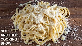 the ORIGINAL 3 ingredient FETTUCCINE ALFREDO recipe WITHOUT CREAM [upl. by Melissa314]