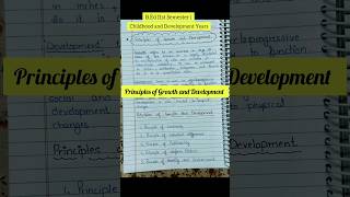 ✨Principles of Growth and Development  BEd 1st semester notes educatedbeings bednotes [upl. by Witha]