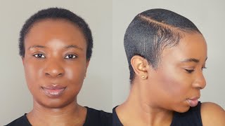 How To Sleek Down Super Short Hair  TWA  South African YouTuber [upl. by Giuliana]