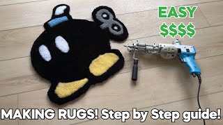 How To Make Rugs for Beginners make EASY money doing this [upl. by Artemus]