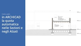 Come usare in ARCHICAD la quota automatica nelle Sezioni e negli Alzati [upl. by Jilleen898]