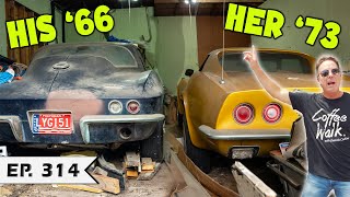 RESCUED His and Hers ONE OWNER 66 and 73 Corvettes Stored for 49 YEARS [upl. by Siulesoj]