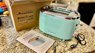 UNBOXING Mueller Retro Toaster  Mueller Retro Toaster 2 Slice 7 Browning Levels and 3 Functions [upl. by Gabby]