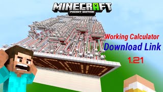 working calculator in minecraft Mcpe Download link 121 [upl. by Favata]