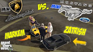 ZATRISH VS MARKEM quotMINI MUSTANG GT vs MINI LAMBO RACE sino mas mabilis  GTA V RP [upl. by Varin]