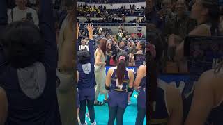 Sights and sounds NU blows by FEU to book 3rd straight UAAP womens volleyball finals [upl. by Ayotna]