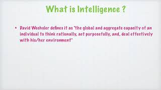 Intelligence amp Ability  Lesson 1 Intelligencetheories Intelligence [upl. by Leor]