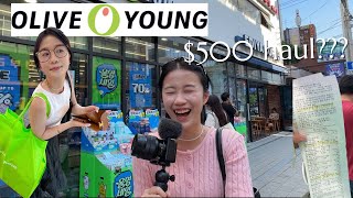 SHOPPING in OLIVE YOUNG KOREA 🇰🇷 big sale at oliveyoung summer makeupskincare haul跟著路人買 🛒 韓國歐膩好會買 [upl. by Oler274]