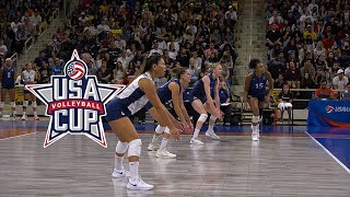 US Womens National Team  2022 USA Volleyball Cup  Match 1 Recap [upl. by Heyes]