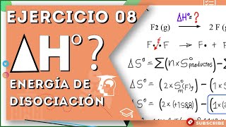 Química  Calorimetría Cálculo de la energía de disociación [upl. by Eelnayr93]