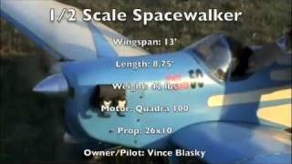 12 scale Spacewalker at Detroit Aero Modelers Field [upl. by Ahsap]