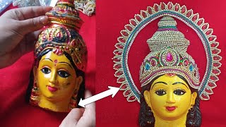 simple Varalakshmi ma face decoration ammavarialankarana facedetection [upl. by Lednem]