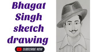 Bhagat Singh Sketch Drawing [upl. by Fosdick]