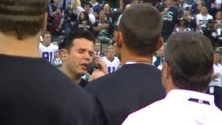 JD Greer Oakland Raiders vs Dallas Cowboys Preseason 2013 National Anthem Uncut Version [upl. by Nomahs]