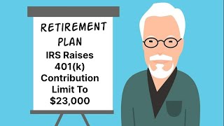 IRS Raises 401k Contribution Limit To 23000 irs retirement limit [upl. by Ivzt]