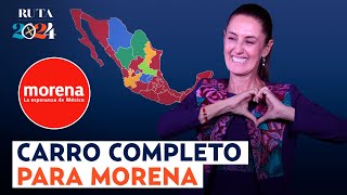 ¡Morena arrasa en la elección Gana presidencia 7 gobernaturas y la mayoría califica en el Congreso [upl. by Supen]