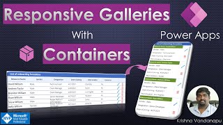 Responsive Galleries with Containers in Power Apps [upl. by Airla]