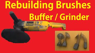 How To Rebuild Brushes Replace Polisher Grinder DIY Fix DeWalt Makita [upl. by Janette878]