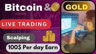 10 NOV Live Streamig TRAding BITCOIN amp Gold CollegeTraderA bitcoin [upl. by Yevre]