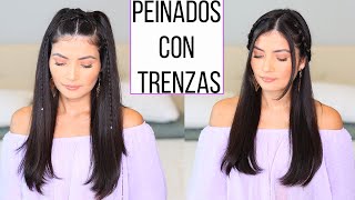 IDEAS DE PEINADOS CON TRENZAS FÁCILES Y RÁPIDOS PARA CABELLO LARGO  Bessy Dressy [upl. by Neron]