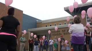 Cahokia teacher remembered with balloon release [upl. by Selima680]