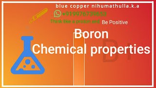 Chemical properties of Boron [upl. by Saffren]